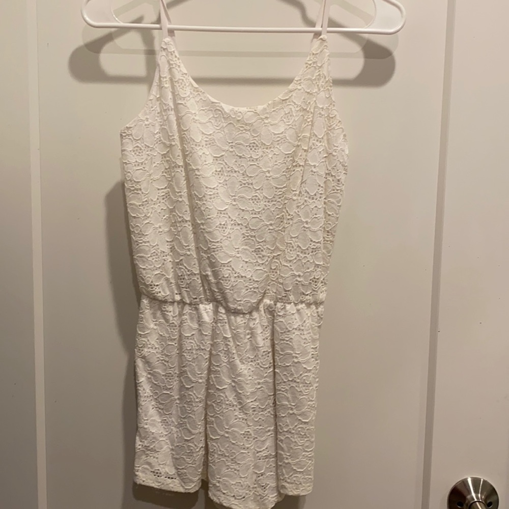 White floral romper